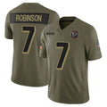 Odoa A.Falcons #7 Bijan Robinson Player Olive 2025 Salute To Service Limited Stitched Jerseys