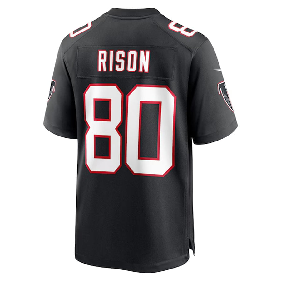 Odoa A.Falcons #80 Andre Rison Player Black Throwback Limited Home Game Stitched Jerseys