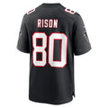 Odoa A.Falcons #80 Andre Rison Player Black Throwback Limited Home Game Stitched Jerseys