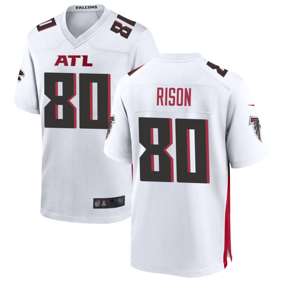 Odoa A.Falcons #80 Andre Rison Player White Home Game Stitched Jerseys
