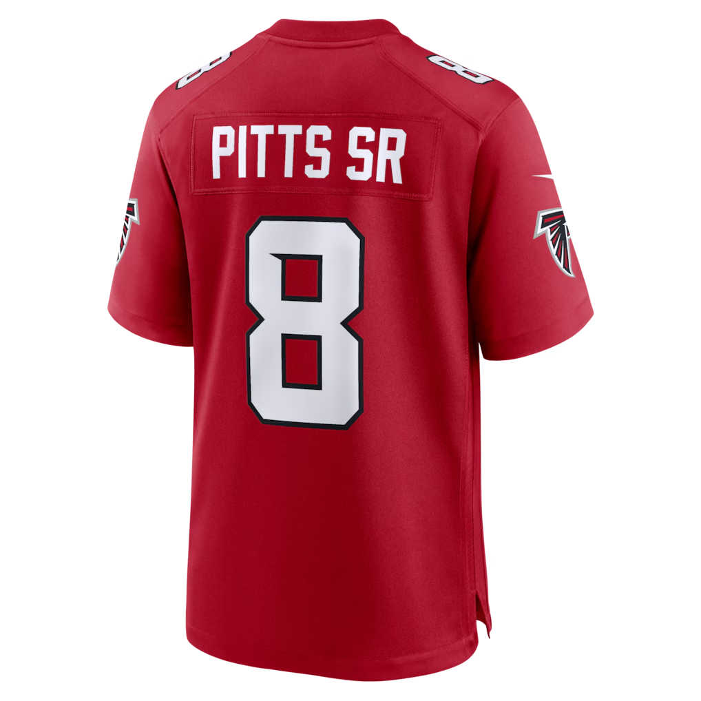 Odoa A.Falcons #8 Kyle Pitts Sr. Red Game Stadium Jerseys