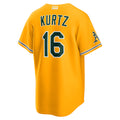 Odoa Athletics #16 Nick Kurtz Player Gold Alternate Stadium Stitched Jerseys