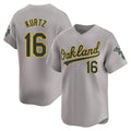 Odoa Athletics #16 Nick Kurtz Player Grey Home Limited Stitched Jerseys