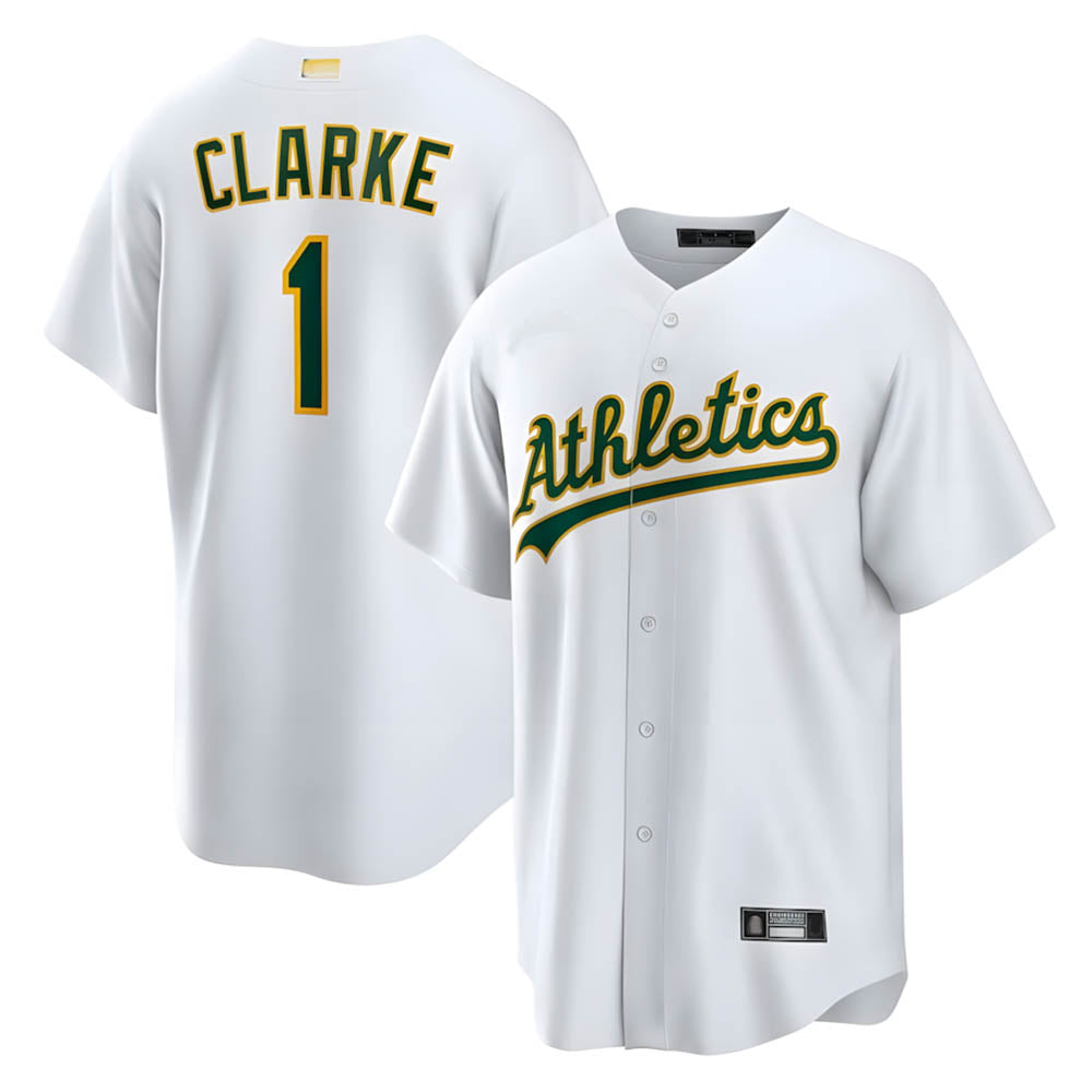 Odoa Athletics #1 Denzel Clarke player White Home 2026 Official Stitched Jersey