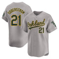 Odoa Athletics #21 Tyler Soderstrom Player Gray Limited Away Stitched Jersey