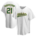 Odoa Athletics #21 Tyler Soderstrom Player White Replica Home Stitched Jersey
