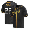 Odoa Athletics #22 Jeff McNeil player Gold Replica Black en Alternate Stitched Jersey