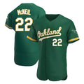 Odoa Athletics #22 Jeff McNeil player Green Authentic Kelly Alternate Stitched Jersey