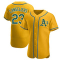 Odoa Athletics #23 Shea Langeliers Player Gold Authentic Alternate Stitched Jerseys