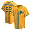 Odoa Athletics #23 Shea Langeliers Player Gold Replica Alternate Stitched Jersey