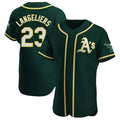 Odoa Athletics #23 Shea Langeliers Player Green Authentic Alternate Stitched Jerseys