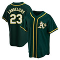 Odoa Athletics #23 Shea Langeliers Player Green Replica Alternate Stitched Jerseys
