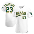 Odoa Athletics #23 Shea Langeliers Player White Authentic Home Stitched Jersey