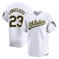 Odoa Athletics #23 Shea Langeliers Player White Limited Home Stitched Jersey