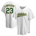 Odoa Athletics #23 Shea Langeliers Player White Replica Home Stitched Jerseys