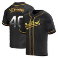 Odoa Athletics #40 Luis Severino player Gold Replica Black en Alternate Stitched Jersey