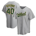 Odoa Athletics #40 Luis Severino player Gray Replica Road Stitched Jersey