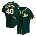 Odoa Athletics #40 Luis Severino player Green Replica Alternate Stitched Jersey