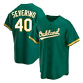Odoa Athletics #40 Luis Severino player Green Replica Kelly Alternate Stitched Jersey