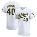 Odoa Athletics #40 Luis Severino player White Elite Home Stitched Jersey