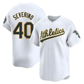Odoa Athletics #40 Luis Severino player White Limited Home Stitched Jersey