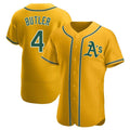 Odoa Athletics #4 Lawrence Butler player Gold Authentic Alternate Stitched Jersey