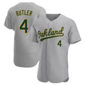 Odoa Athletics #4 Lawrence Butler player Gray Authentic Road Stitched Jersey