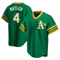 Odoa Athletics #4 Lawrence Butler player Green Replica Cooperstown Collection Stitched Jersey