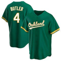 Odoa Athletics #4 Lawrence Butler player Green Replica Kelly Alternate Stitched Jersey