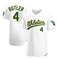 Odoa Athletics #4 Lawrence Butler player White Authentic Home Stitched Jersey
