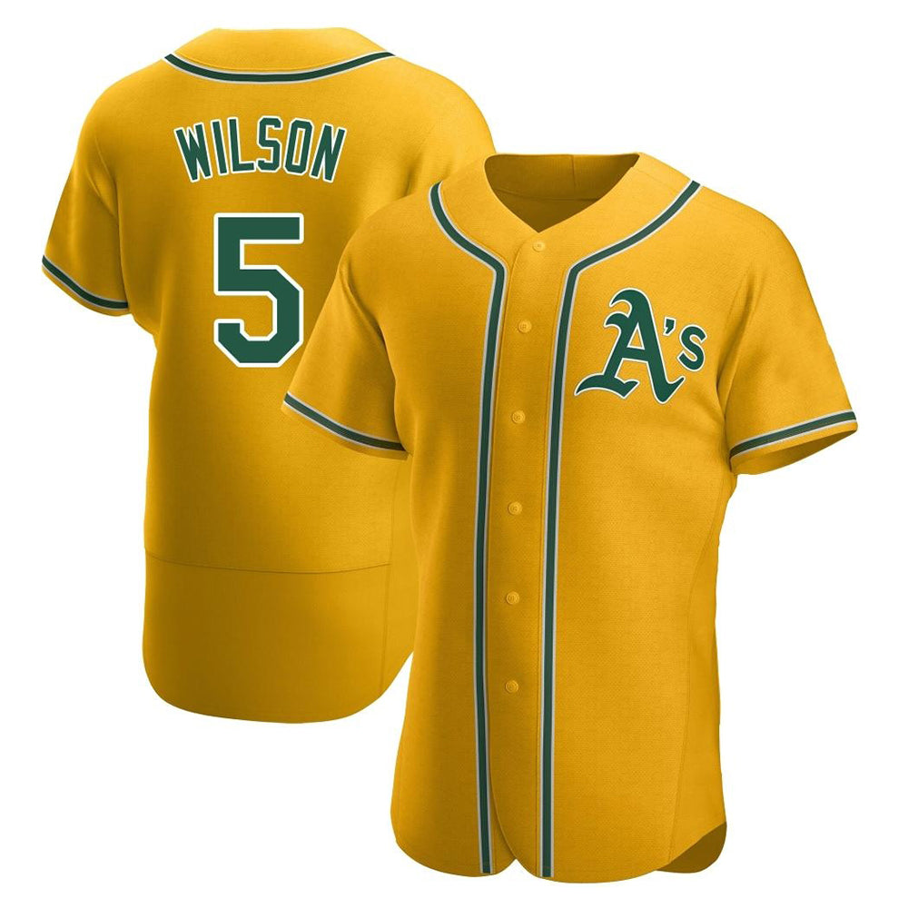 Odoa Athletics #5 Jacob Wilson Gold Alternate Stadium Stitched Jerseys