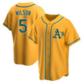 Odoa Athletics #5 Jacob Wilson Gold Replica Alternate Stitched Jersey