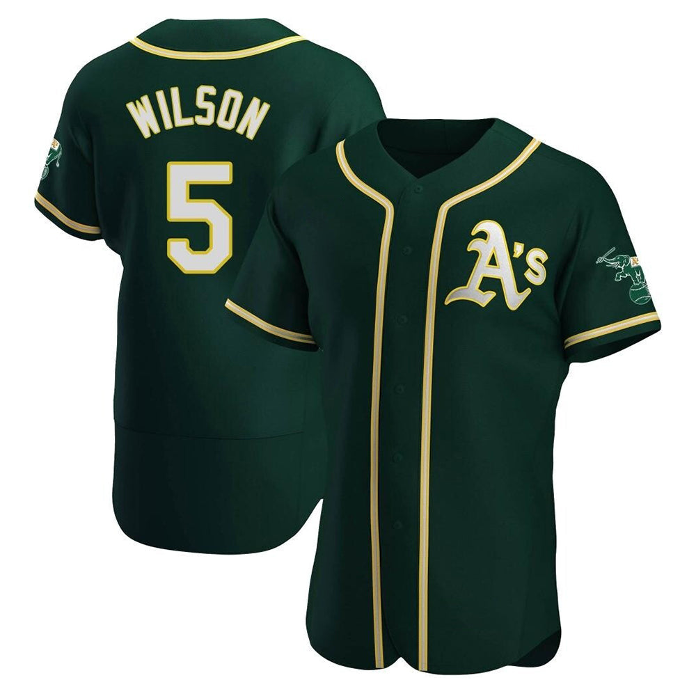Odoa Athletics #5 Jacob Wilson Green Authentic Alternate Stitched Jersey