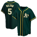 Odoa Athletics #5 Jacob Wilson Green Replica Alternate Stitched Jersey