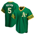 Odoa Athletics #5 Jacob Wilson Green Replica Cooperstown Collection T shirt Stitched Jersey