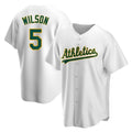 Odoa Athletics #5 Jacob Wilson White Replica Home Stitched Jersey