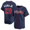 Odoa A.Braves #13 Ronald Acuna Jr. Alternate Limited Jersey - Navy Personalized Jerseys