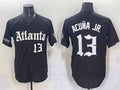 Odoa A.Braves #13 Ronald Acuna Jr. Black Gothic South x Outkast Edition Vapor Limited Stitched Personalized Jersey