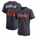 Odoa A.Braves #13 Ronald Acuna Jr. Navy 2025 Speedway Classic Alternate Elite Player Personalized Jersey