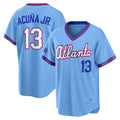 Odoa A.Braves #13 Ronald Acuna Jr. Powder Blue 2026 City Connect Stadium Stitched Personalized Jersey