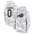 Odoa B.Bills #0 Keon Coleman Player Arctic Camo Salute to Service Hoodies Stitched Jerseys