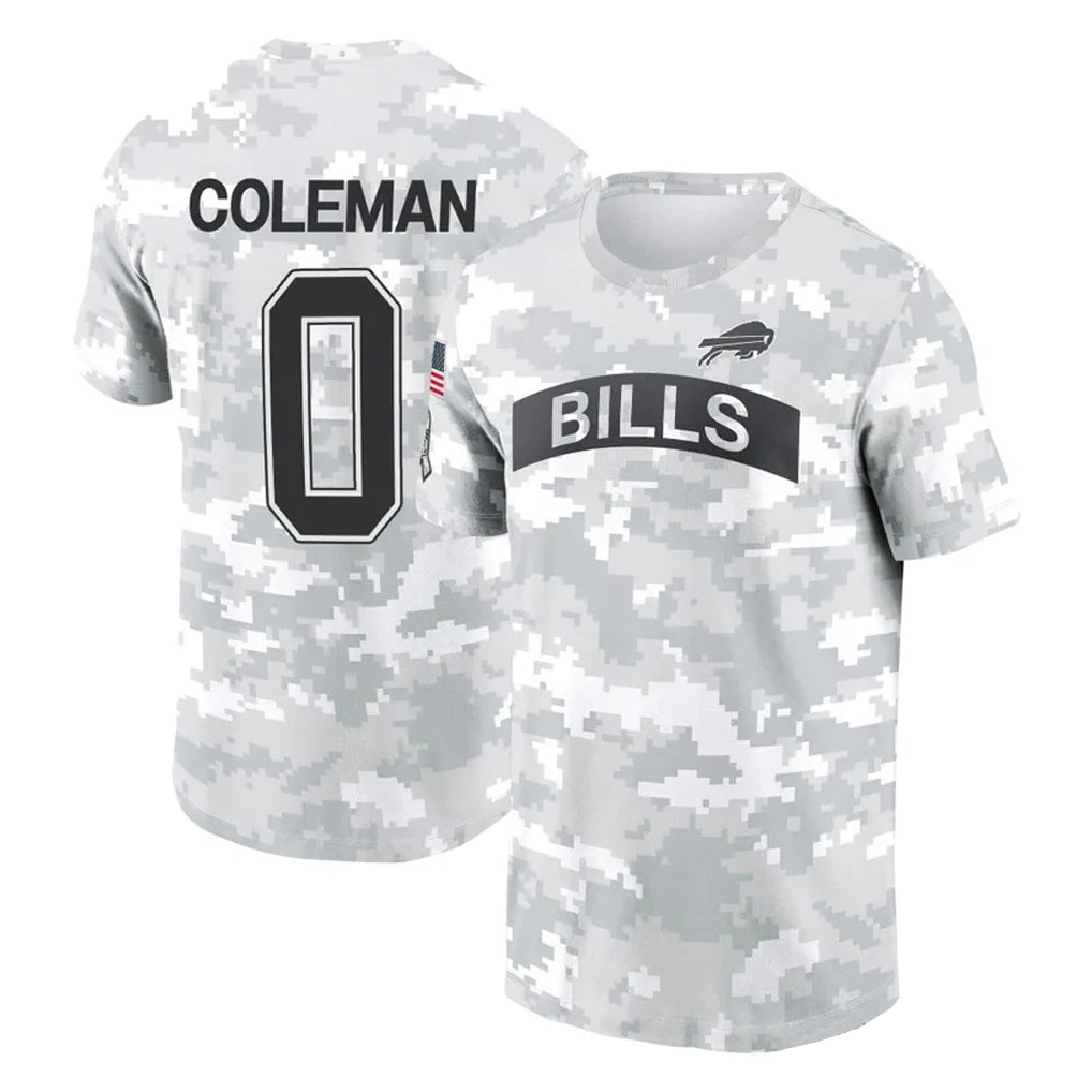 Odoa B.Bills #0 Keon Coleman Player Arctic Camo Salute to Service T-Shirt Hoodies Stitched Jerseys