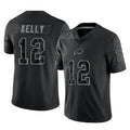 Odoa B.Bills #12 Jim Kelly Player Black RFLCTV Limited Stitched Jerseys