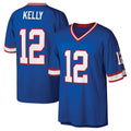 Odoa B.Bills #12 Jim Kelly Player Blue Replica Throwback Limited Stitched Jerseys