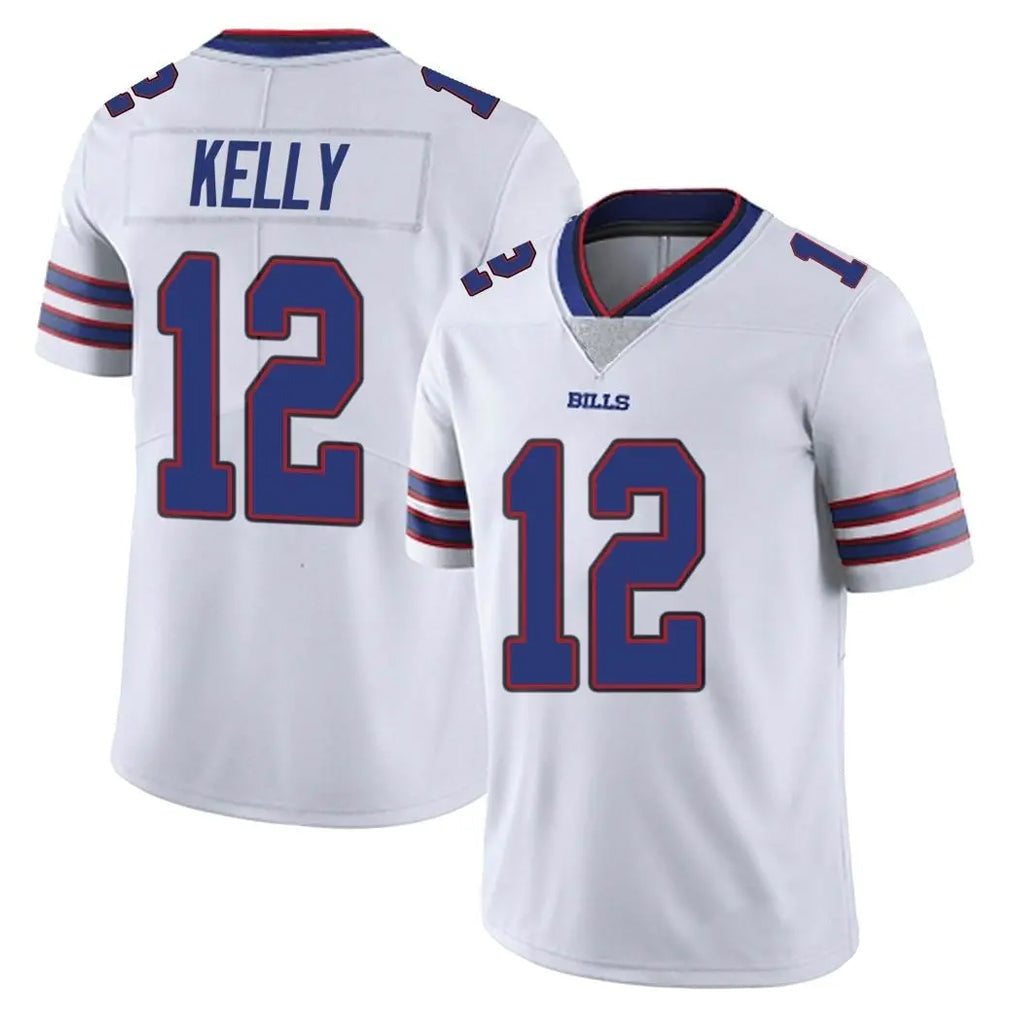 Odoa B.Bills #12 Jim Kelly Player White Vapor Untouchable Limited Stitched Jerseys