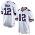 Odoa B.Bills #12 Jim Kelly Player White Home Game Stitched Jerseys