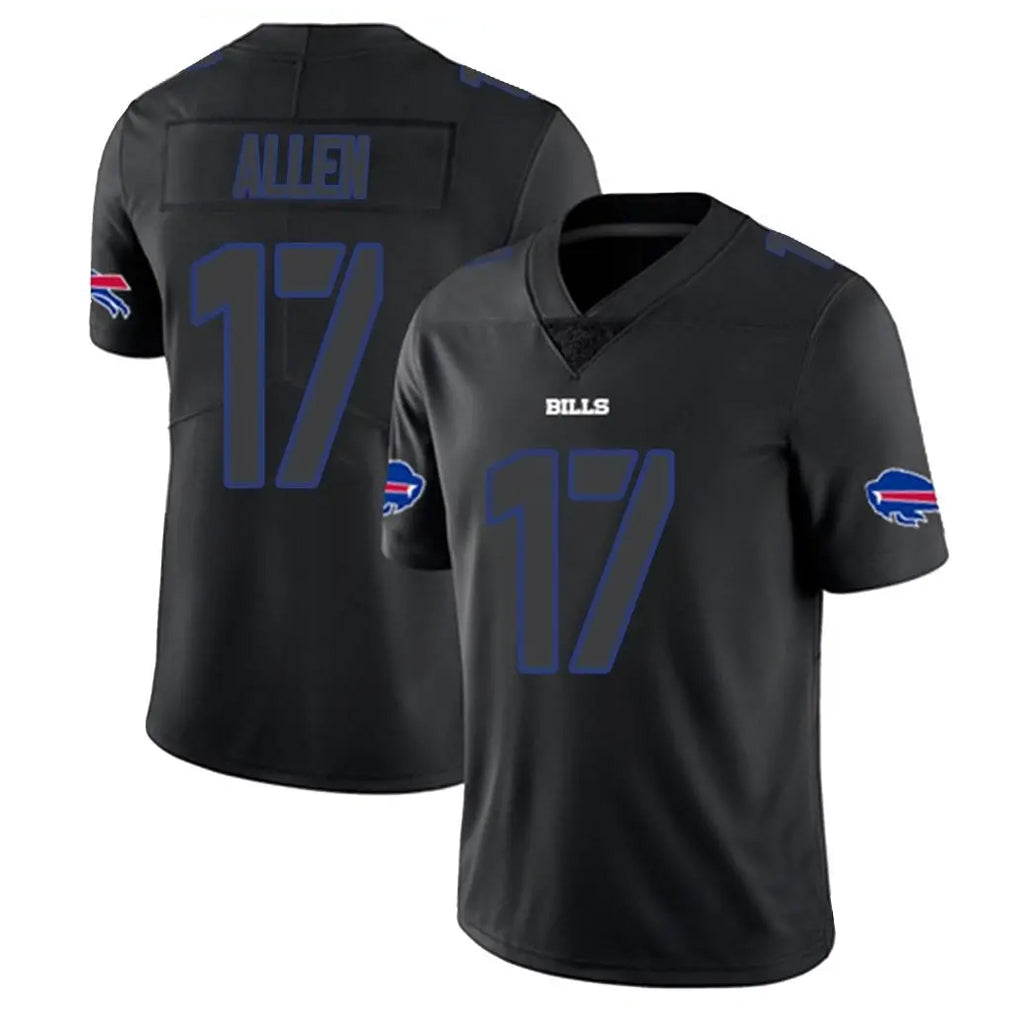 Odoa B.Bills #17 Josh Allen Player Black Impact Limited Home Game Stitched Jerseys