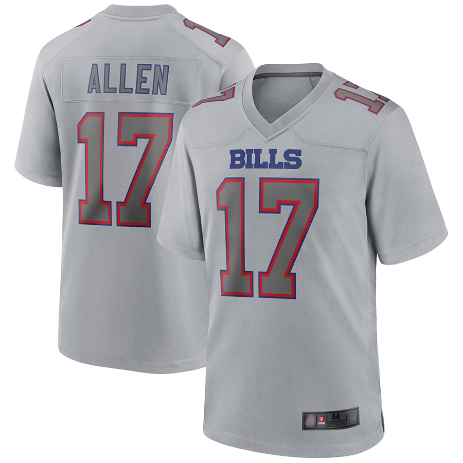 Odoa B.Bills #17 Josh Allen Player Gray Game Stitched Jerseys