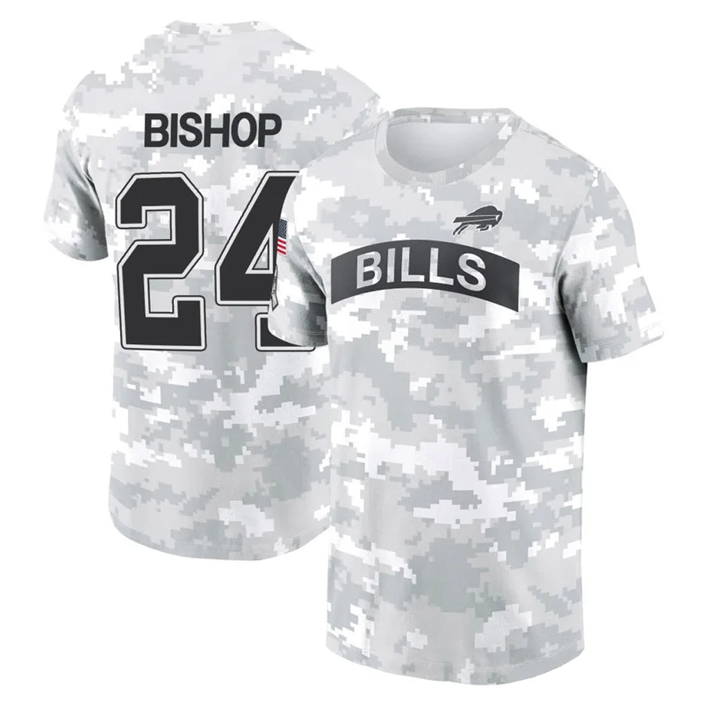 Odoa B.Bills #24 Cole Bishop Player Arctic Camo Salute to Service T-Shirt Hoodies Stitched Jerseys