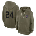 Odoa B.Bills #24 Cole Bishop Player Olive Salute to Service Hoodies Stitched Jerseys